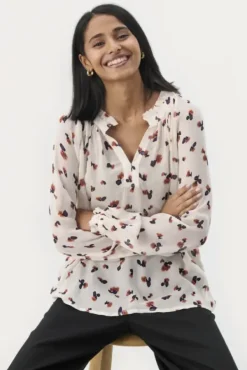 Discount Kelsia paita, multi mini blurred flower Paidat Ja Topit|Juhlavaatteet