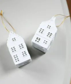 New - Talolyhty kuusenkoriste canal house, 2kpl Talolyhdyt