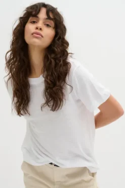 Best Lisa t-paita pellavaa, bright white Paidat Ja Topit