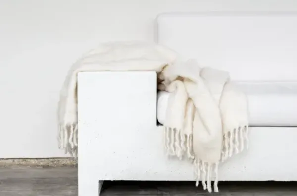 Hot Luxury Kid Mohair torkkupeitto, White Torkkupeitot