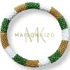 Best - Nepali Green, Gold, White Bracelet B170 Maison Kizo
