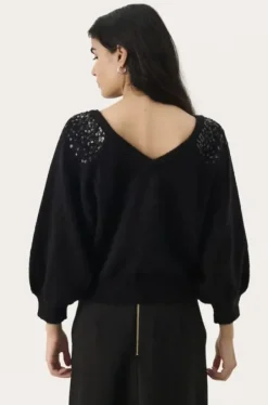 Outlet Malan neule, black Neuleet Ja Neuletakit|Juhlavaatteet