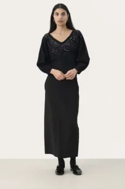 Outlet Malan neule, black Neuleet Ja Neuletakit|Juhlavaatteet