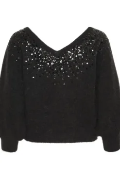 Outlet Malan neule, black Neuleet Ja Neuletakit|Juhlavaatteet