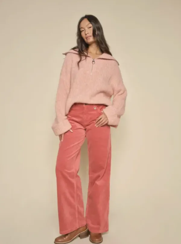 Online - Dara Corduroy Pant long, garnet Farkut Ja Housut