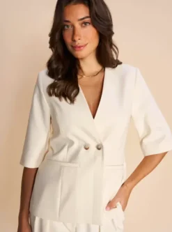 - Grit Carli bleiseri, ecru Bleiserit Ja Liivit|Juhlavaatteet