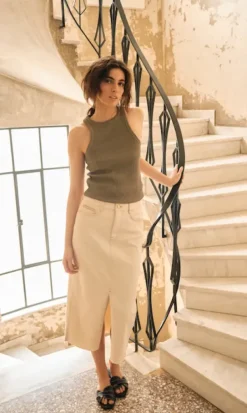 Clearance - Mella pitkä farkkuhame, nature Mekot Ja Hameet