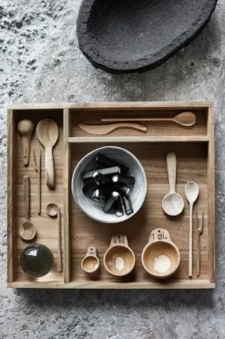 New - mittasetti, teak Astiat