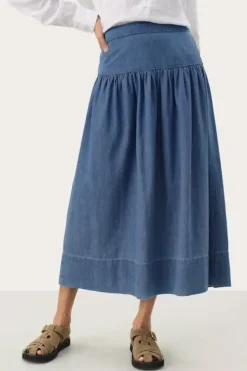 Hot Nellia hame, medium blue denim Mekot Ja Hameet|Uutuudet