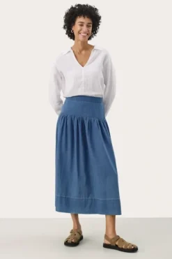 Hot Nellia hame, medium blue denim Mekot Ja Hameet|Uutuudet