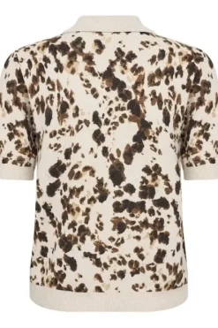 Hot Nimra pusero kauluksilla, leopard print Paidat Ja Topit|Neuleet Ja Neuletakit