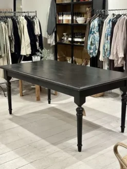 New - Vintage ruokapöytä, musta Vanhat Puuhuonekalut