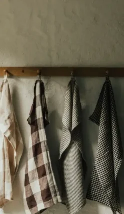 Outlet - Vipa ruudullinen keittiöpyyhe pellavaa Keittiötekstiilit