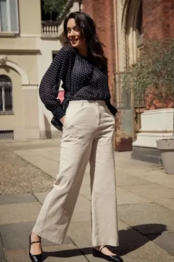 Discount - Clarisse vakosamettihousut, french oak Farkut Ja Housut