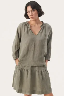 Sale - Elody pellavapaita, vetiver Paidat Ja Topit