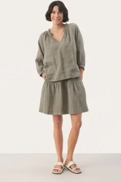 Sale - Elody pellavapaita, vetiver Paidat Ja Topit