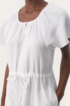 Online - Geoline pellavamekko, bright white Mekot Ja Hameet