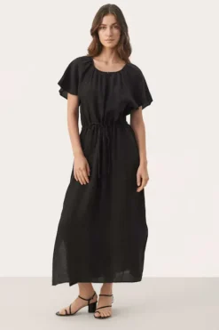 Best - Geoline pellavamekko, black Mekot Ja Hameet