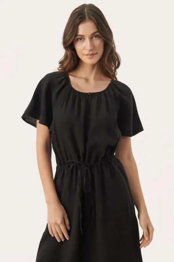 Best - Geoline pellavamekko, black Mekot Ja Hameet