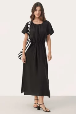 Best - Geoline pellavamekko, black Mekot Ja Hameet