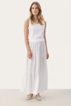 Outlet - Getia pellavahame, bright white Mekot Ja Hameet