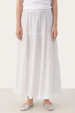 Outlet - Getia pellavahame, bright white Mekot Ja Hameet