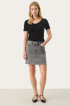 Best - Jenice farkkuhame, grey denim Mekot Ja Hameet