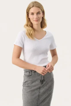 Sale - June t-paita, bright white Paidat Ja Topit