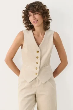 New - Linka liivi vakosamettia, french oak Bleiserit Ja Liivit