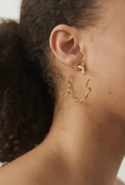 New - Large Hellir Hoops, hopea Korvakorut