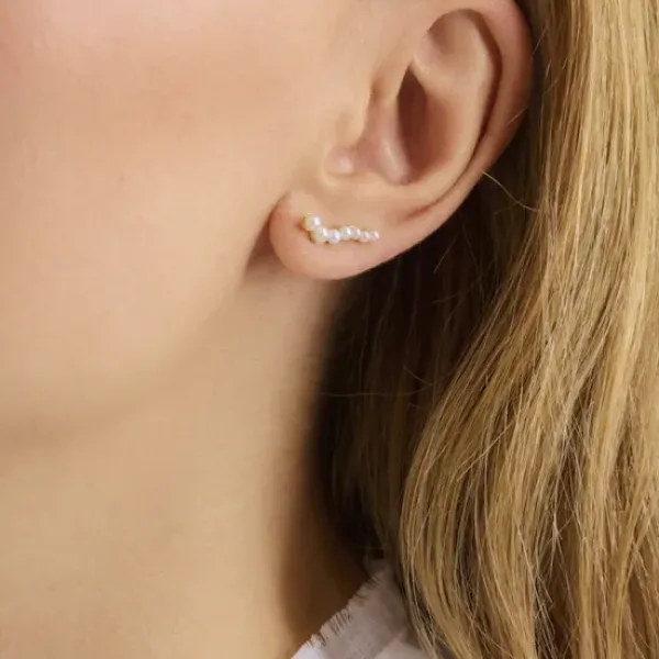 Discount - Ocean Treasure Ear Climbers, kulta Korvakorut