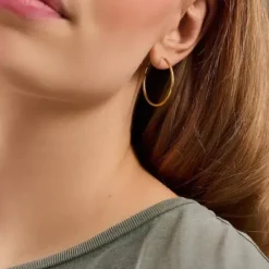 Online - Plain hoops korvakorut 30mm, hopea Korvakorut