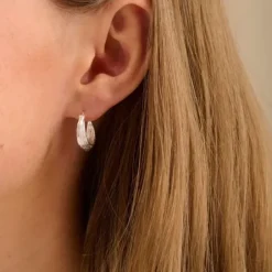 Clearance - Small Coastline Earrings 16mm, hopea Korvakorut