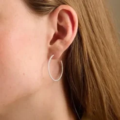 Hot - Twisted Creoles korvakorut, hopea Korvakorut