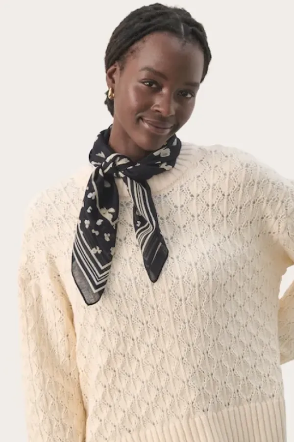 Hot Phi huivi, navy blurred flower Huivit Ja Kaulurit