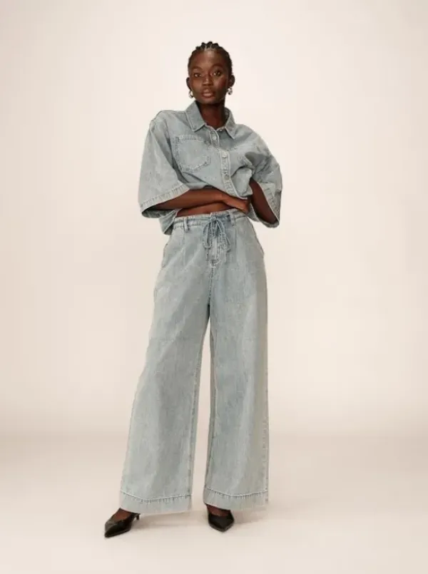 New Pompon farkut, skye blue Farkut Ja Housut|Uutuudet