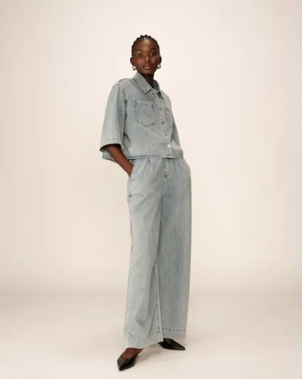 New Pompon farkut, skye blue Farkut Ja Housut|Uutuudet