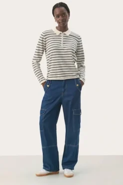 New Putu raitaneule, dark navy stripe Paidat Ja Topit|Neuleet Ja Neuletakit