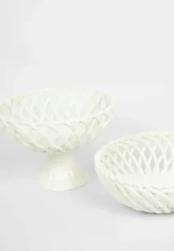 Best Ruth jalallinen porsliinikori, luonnonvalkoinen Ruukut Ja Maljakot