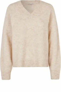 Sale - Brook neule Loose V-Neck, brazilian sand Neuleet Ja Neuletakit