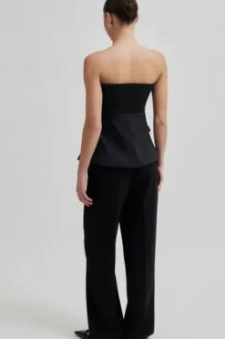 Discount - Fique Classic Trousers, black Farkut Ja Housut|Juhlavaatteet