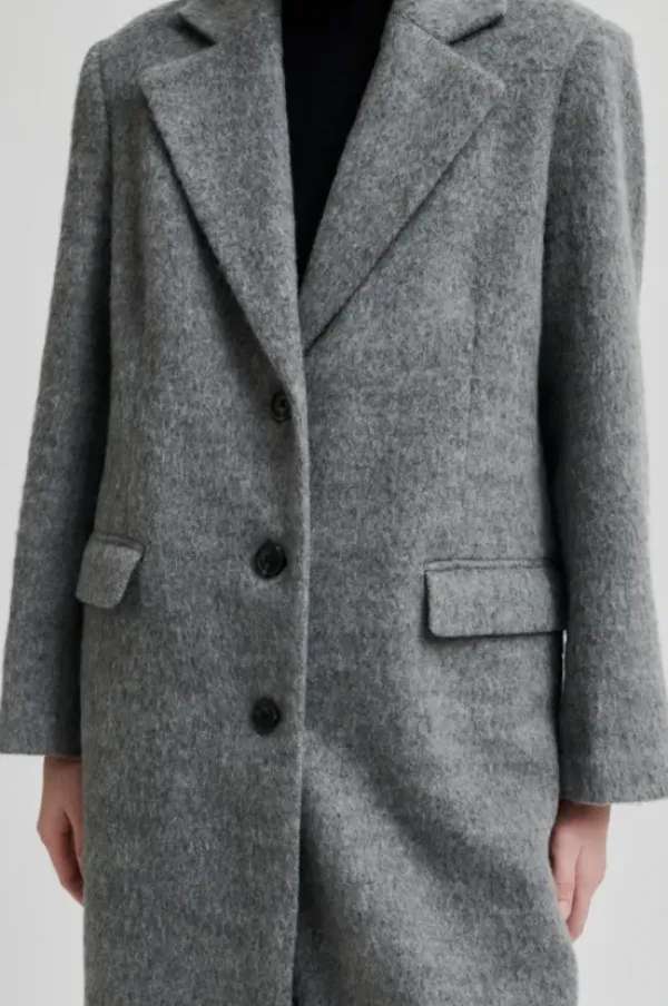 Best Sera villakangastakki, grey melange Ulkotakit Ja -Liivit|Uutuudet