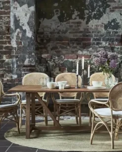 – Rossini rottinkituoli käsinojilla, naturel Rottinkihuonekalut