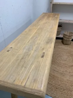 New – pitkä sivupöytä #850, natural Vanhat Puuhuonekalut
