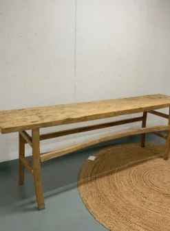 Outlet – pitkä sivupöytä #851, natural Vanhat Puuhuonekalut