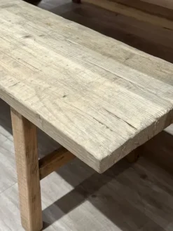 Outlet – pitkä penkki #964, natural Vanhat Puuhuonekalut