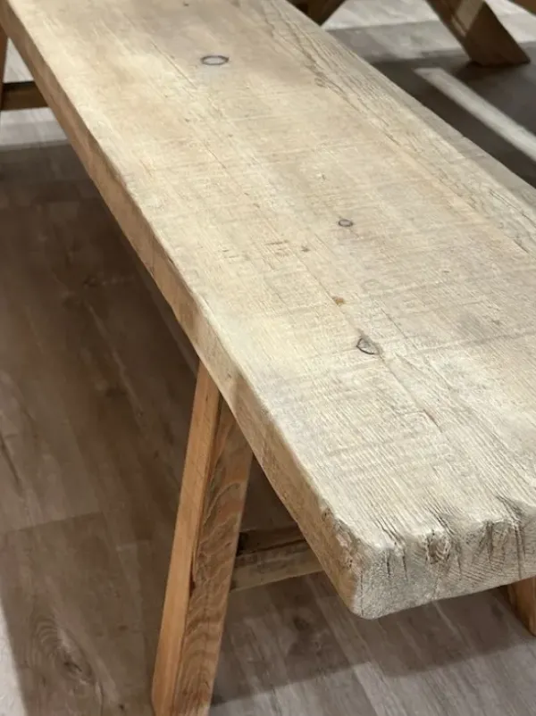 Clearance – pitkä penkki #965, natural Vanhat Puuhuonekalut