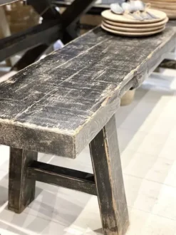 Clearance – pitkä penkki #537, black Vanhat Puuhuonekalut