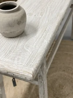 Outlet – pitkä sivupöytä PURE #670, off white Vanhat Puuhuonekalut