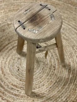 Sale – pyöreä jakkara #719 natural Vanhat Puuhuonekalut